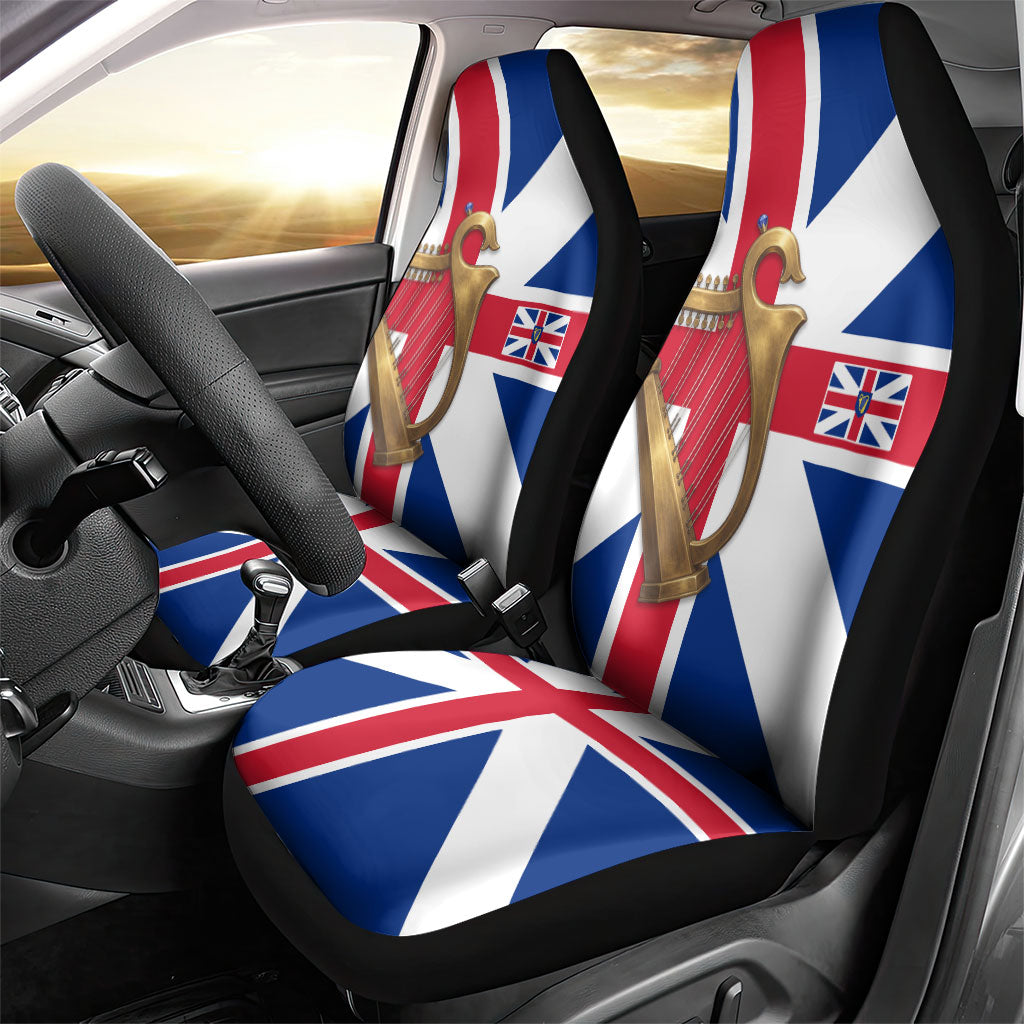 Commonwealth Of England Flag Golden Harp Car Seat Cover Historical British Heritage