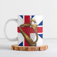 Commonwealth Of England Flag Golden Harp Ceramic Mug Historical British Heritage
