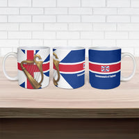 Commonwealth Of England Flag Golden Harp Ceramic Mug Historical British Heritage