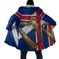 Commonwealth Of England Flag Golden Harp Cloak Historical British Heritage