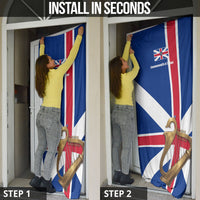 Commonwealth Of England Flag Golden Harp Door Cover Historical British Heritage