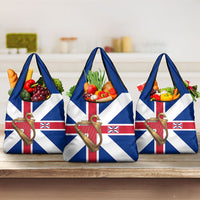 Commonwealth Of England Flag Golden Harp Grocery Bag Historical British Heritage