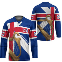 Commonwealth Of England Flag Golden Harp Hockey Jersey Historical British Heritage