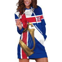 Commonwealth Of England Flag Golden Harp Hoodie Dress Historical British Heritage