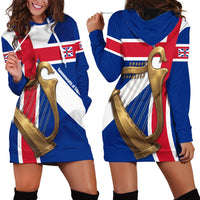 Commonwealth Of England Flag Golden Harp Hoodie Dress Historical British Heritage
