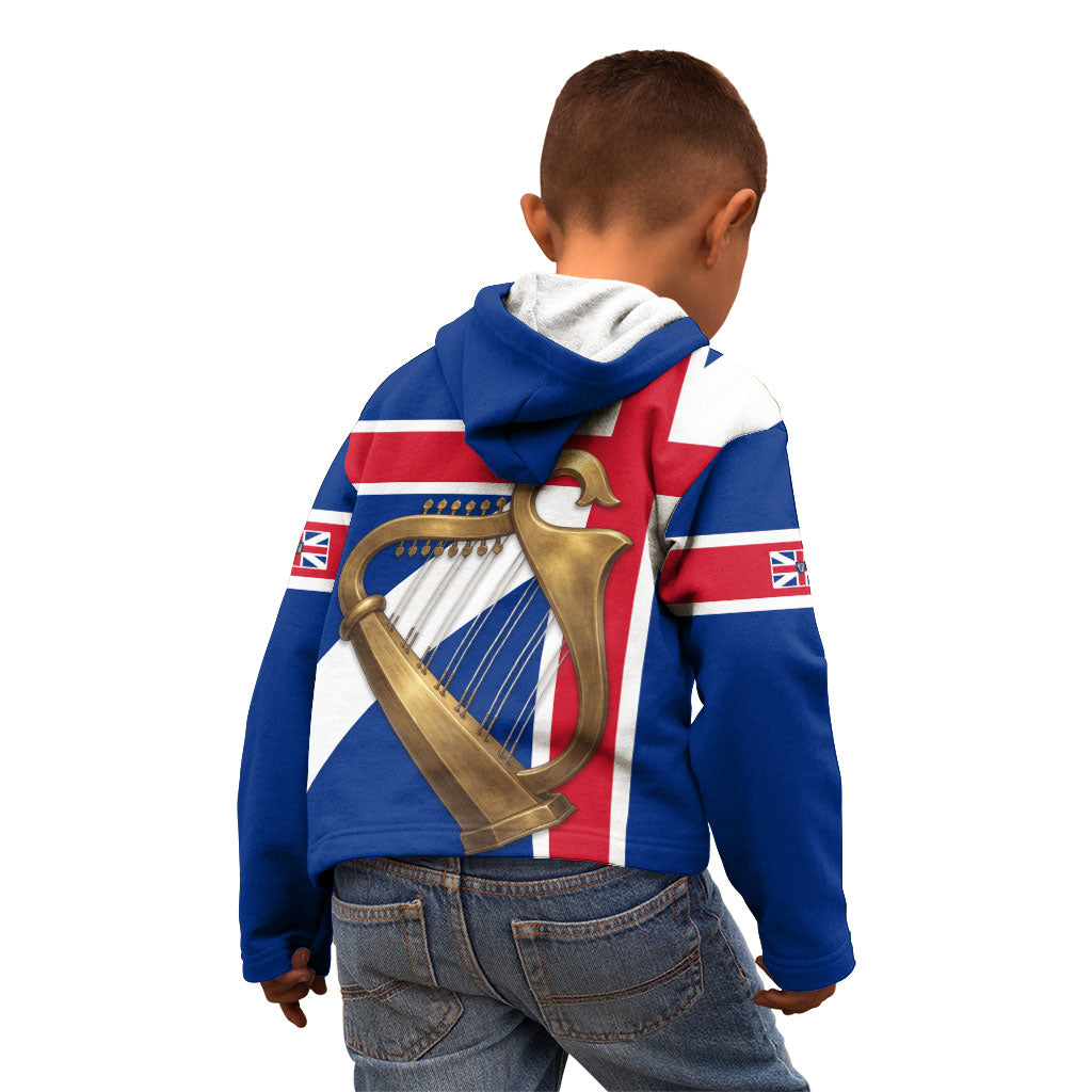 Commonwealth Of England Flag Golden Harp Kid Hoodie Historical British Heritage