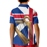 Commonwealth Of England Flag Golden Harp Kid Polo Shirt Historical British Heritage