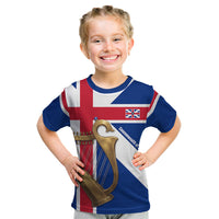 Commonwealth Of England Flag Golden Harp Kid T Shirt Historical British Heritage