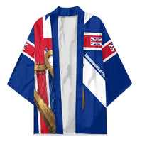 Commonwealth Of England Flag Golden Harp Kimono Historical British Heritage