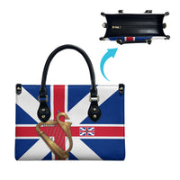 Commonwealth Of England Flag Golden Harp Leather Bag Historical British Heritage