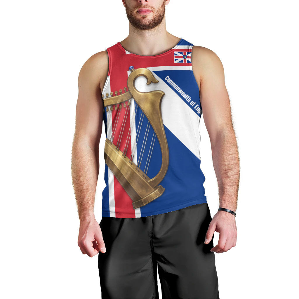 Commonwealth Of England Flag Golden Harp Men Tank Top Historical British Heritage