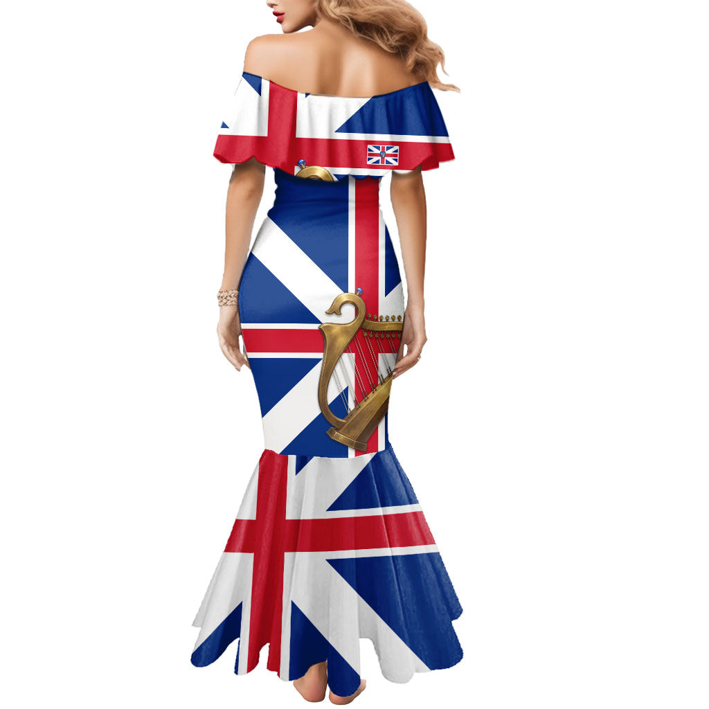 Commonwealth Of England Flag Golden Harp Mermaid Dress Historical British Heritage