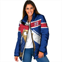 Commonwealth Of England Flag Golden Harp Padded Jacket Historical British Heritage