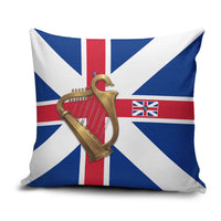 Commonwealth Of England Flag Golden Harp Pillow Cover Historical British Heritage