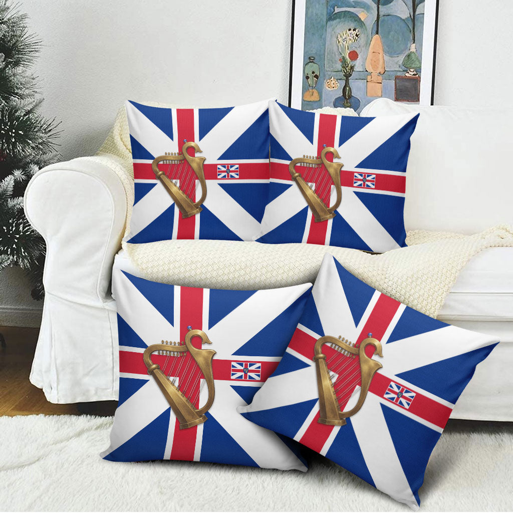 Commonwealth Of England Flag Golden Harp Pillow Cover Historical British Heritage