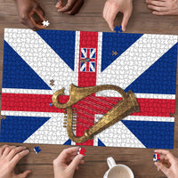 Commonwealth Of England Flag Golden Harp Puzzle Historical British Heritage