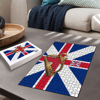 Commonwealth Of England Flag Golden Harp Puzzle Historical British Heritage