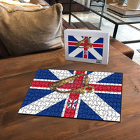 Commonwealth Of England Flag Golden Harp Puzzle Historical British Heritage
