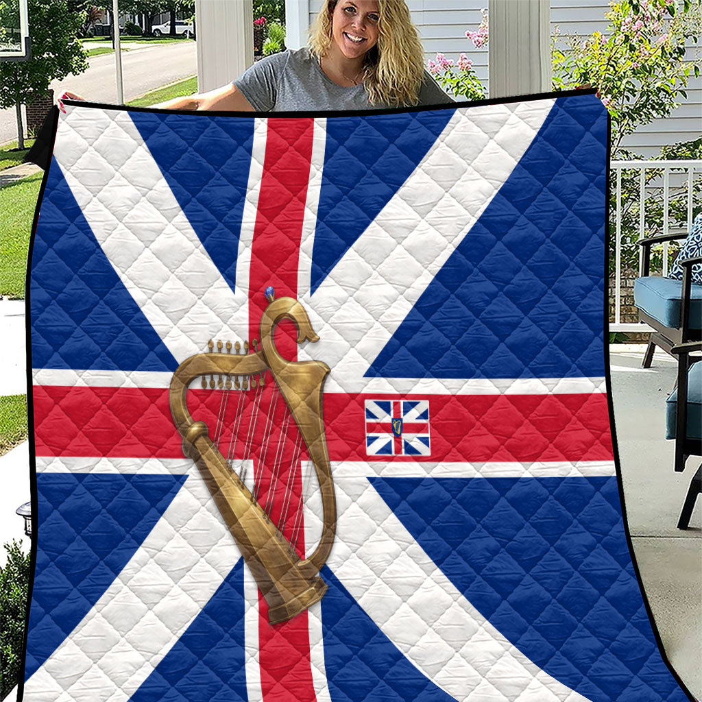 Commonwealth Of England Flag Golden Harp Quilt Historical British Heritage
