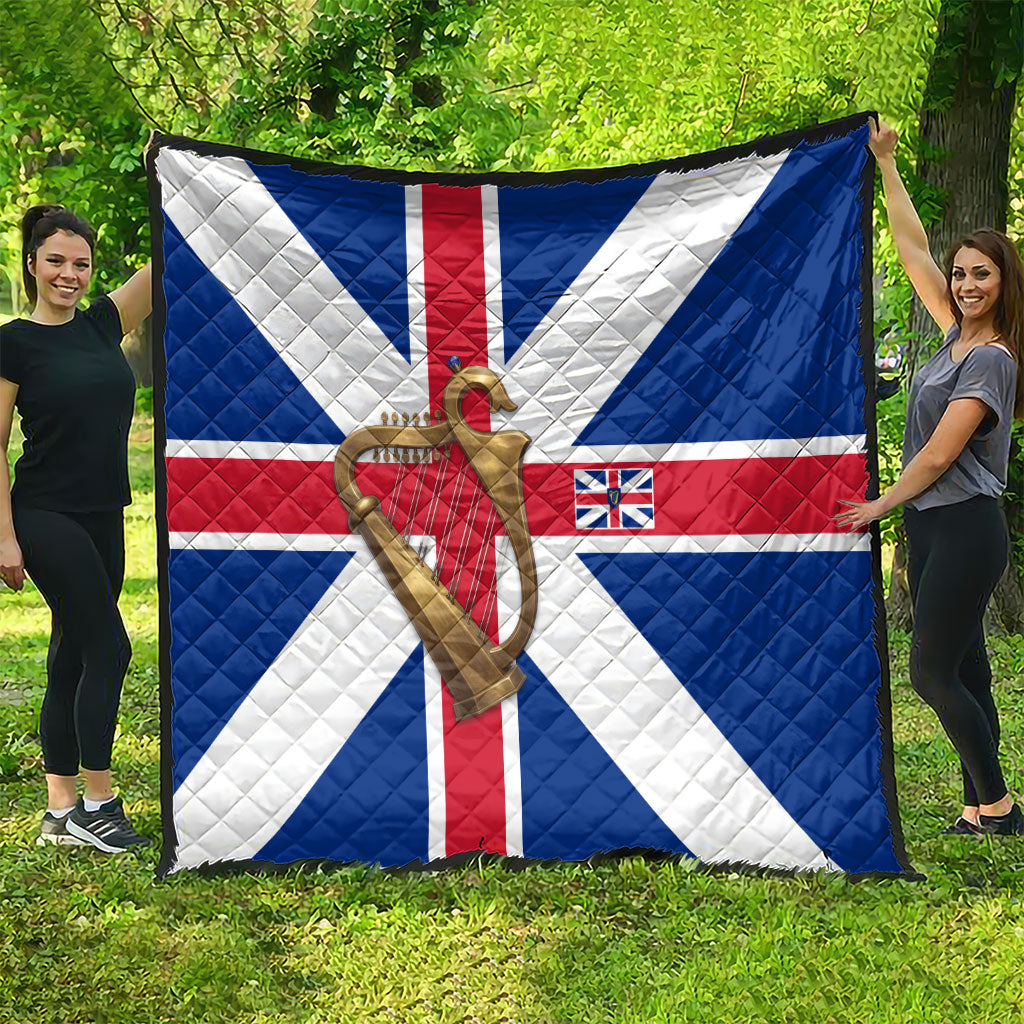 Commonwealth Of England Flag Golden Harp Quilt Historical British Heritage