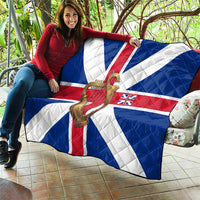 Commonwealth Of England Flag Golden Harp Quilt Historical British Heritage