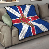 Commonwealth Of England Flag Golden Harp Quilt Historical British Heritage