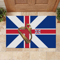 Commonwealth Of England Flag Golden Harp Rubber Doormat Historical British Heritage