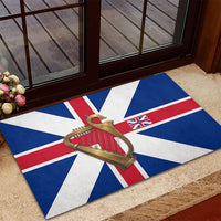 Commonwealth Of England Flag Golden Harp Rubber Doormat Historical British Heritage