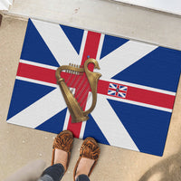 Commonwealth Of England Flag Golden Harp Rubber Doormat Historical British Heritage