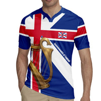 Commonwealth Of England Flag Golden Harp Rugby Jersey Historical British Heritage