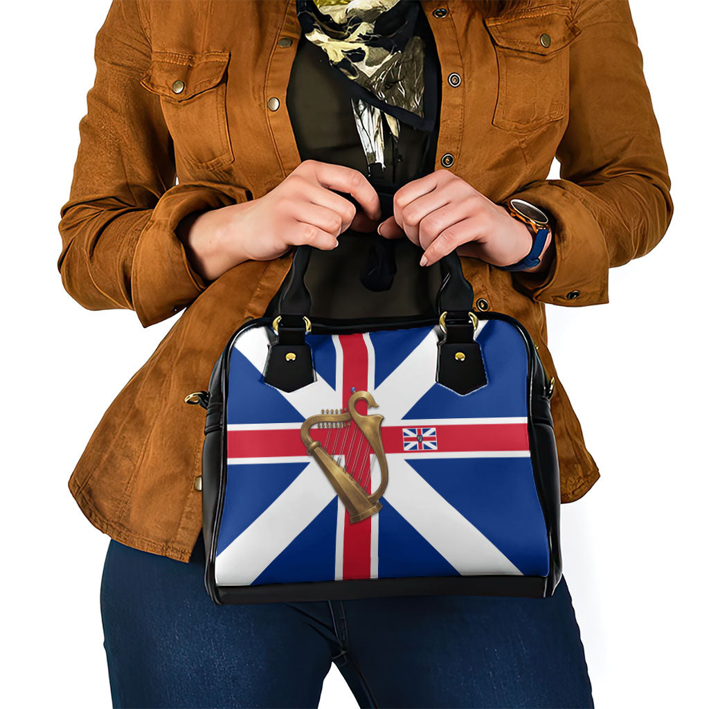 Commonwealth Of England Flag Golden Harp Shoulder Handbag Historical British Heritage