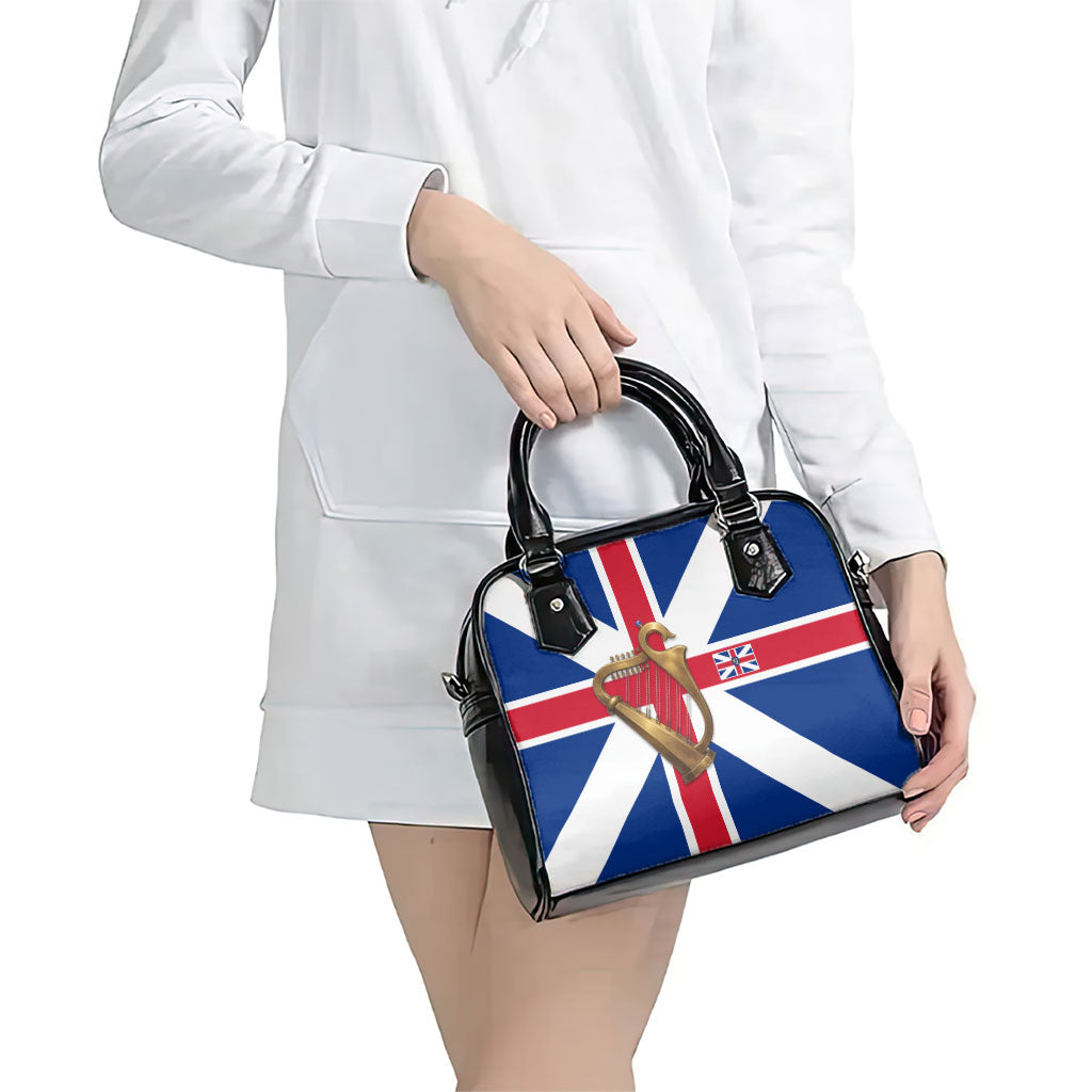 Commonwealth Of England Flag Golden Harp Shoulder Handbag Historical British Heritage