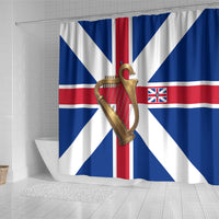 Commonwealth Of England Flag Golden Harp Shower Curtain Historical British Heritage