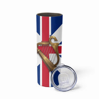 Commonwealth Of England Flag Golden Harp Skinny Tumbler Historical British Heritage