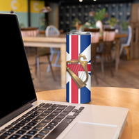 Commonwealth Of England Flag Golden Harp Skinny Tumbler Historical British Heritage