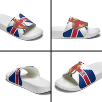 Commonwealth Of England Flag Golden Harp Slide Sandals Historical British Heritage