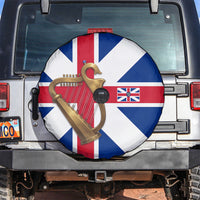 Commonwealth Of England Flag Golden Harp Spare Tire Cover Historical British Heritage