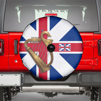Commonwealth Of England Flag Golden Harp Spare Tire Cover Historical British Heritage