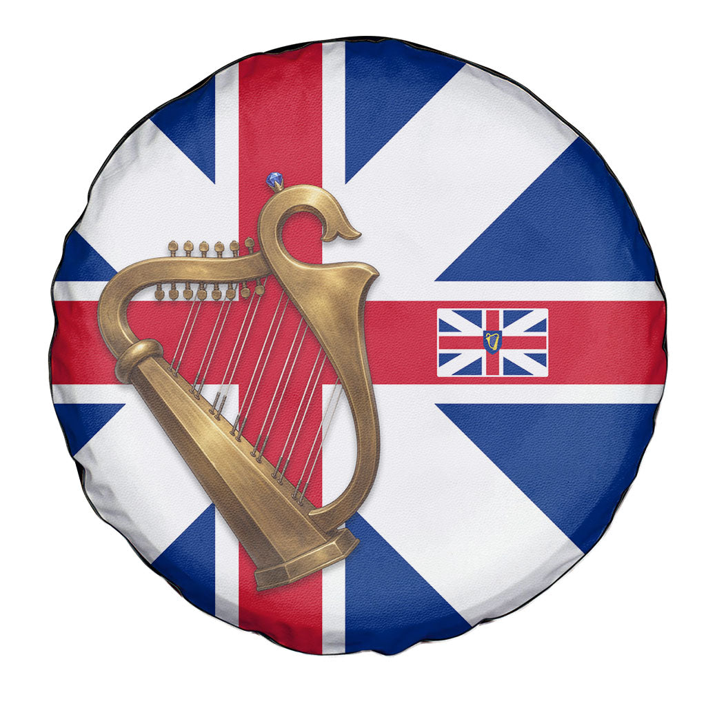 Commonwealth Of England Flag Golden Harp Spare Tire Cover Historical British Heritage