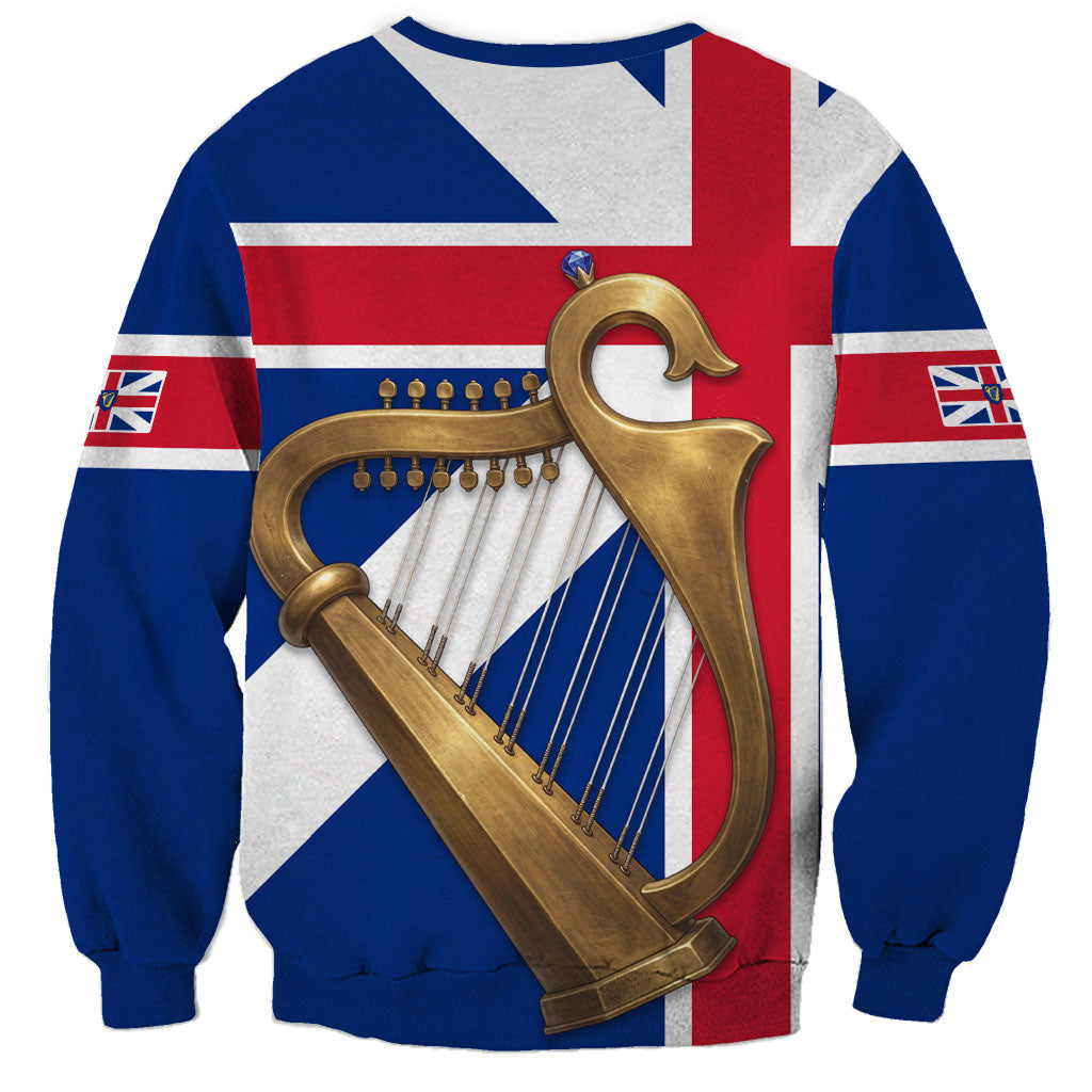 Commonwealth Of England Flag Golden Harp Sweatshirt Historical British Heritage
