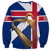 Commonwealth Of England Flag Golden Harp Sweatshirt Historical British Heritage