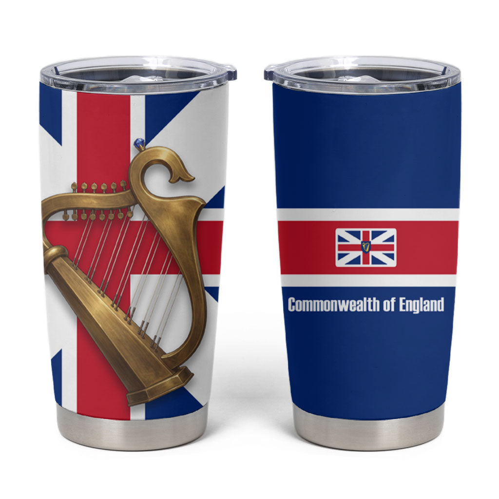 Commonwealth Of England Flag Golden Harp Tumbler Cup Historical British Heritage