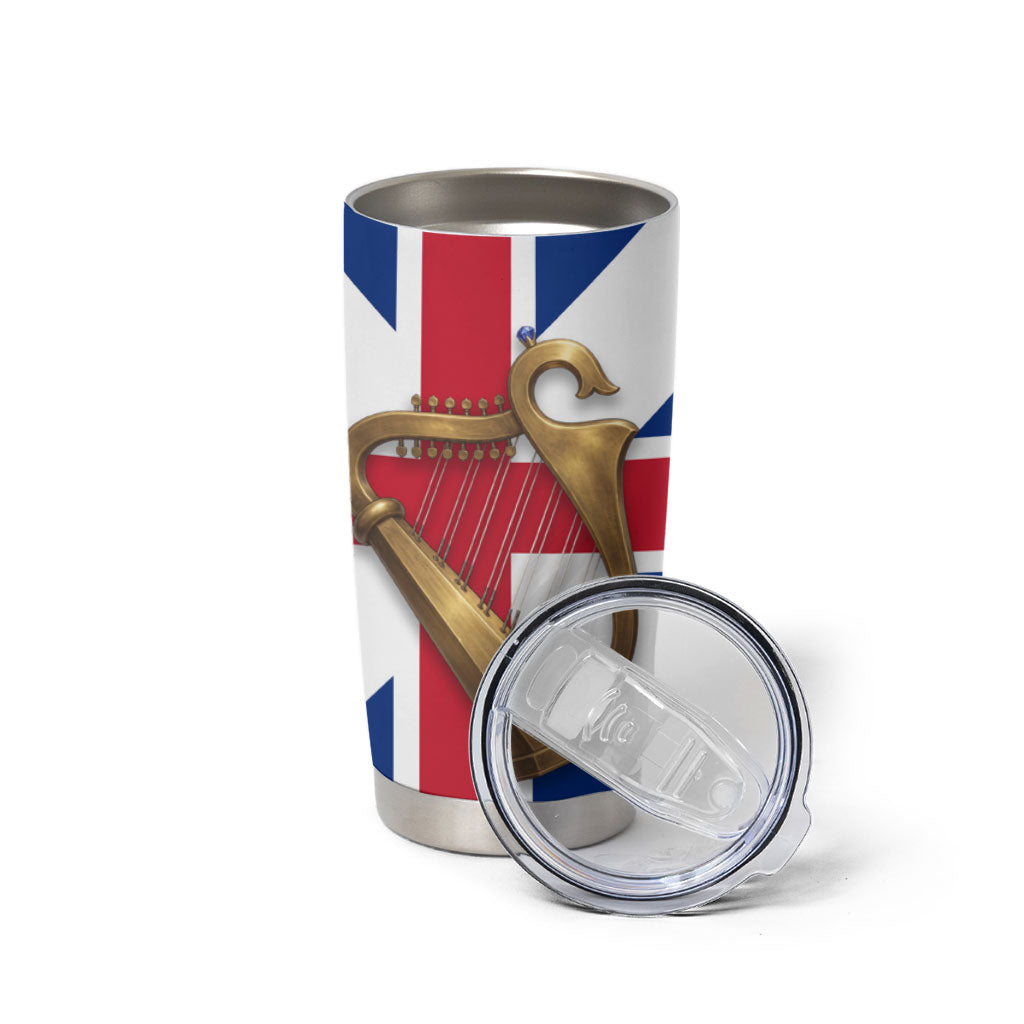 Commonwealth Of England Flag Golden Harp Tumbler Cup Historical British Heritage