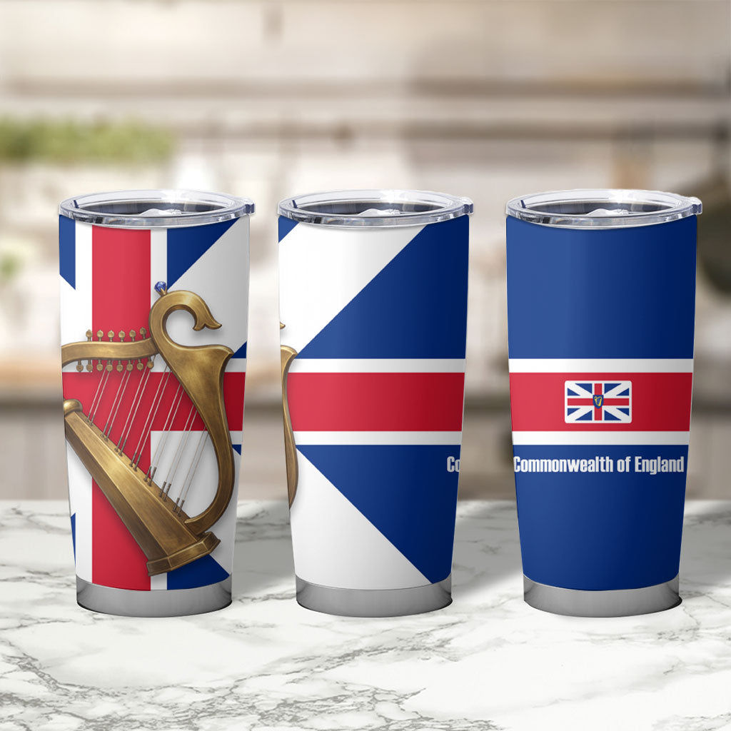 Commonwealth Of England Flag Golden Harp Tumbler Cup Historical British Heritage