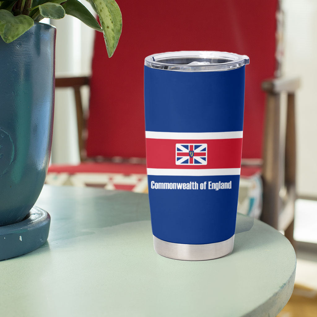 Commonwealth Of England Flag Golden Harp Tumbler Cup Historical British Heritage
