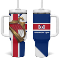 Commonwealth Of England Flag Golden Harp Tumbler With Handle Historical British Heritage