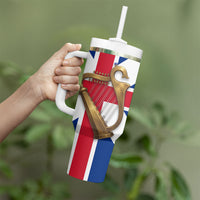 Commonwealth Of England Flag Golden Harp Tumbler With Handle Historical British Heritage