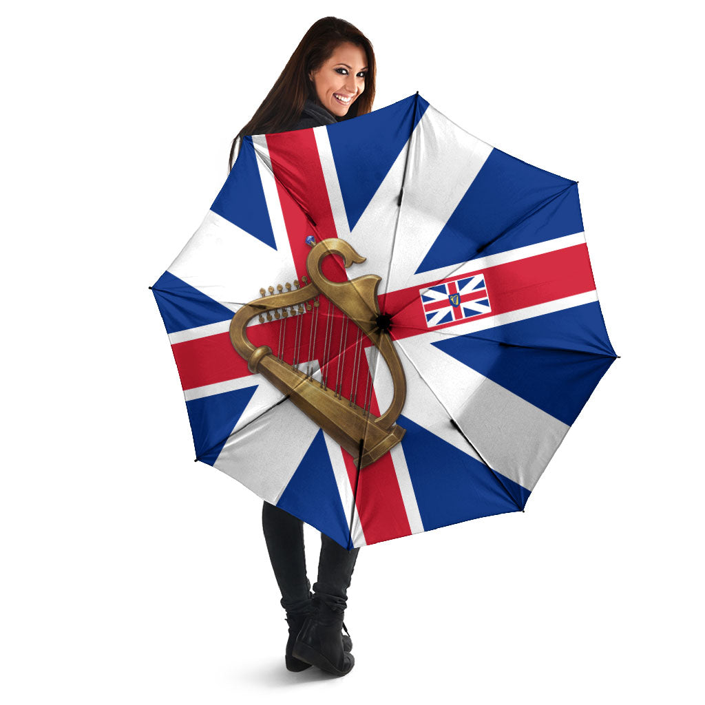 Commonwealth Of England Flag Golden Harp Umbrella Historical British Heritage