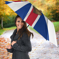 Commonwealth Of England Flag Golden Harp Umbrella Historical British Heritage