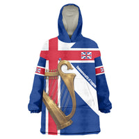 Commonwealth Of England Flag Golden Harp Wearable Blanket Hoodie Historical British Heritage